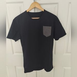 Bylt Drop Cut Crew Neck Black Pocket T Shirt - Lux Blend - Men's Medium